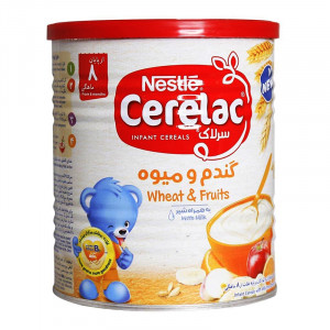 سرلاک گندم و میوه به همراه شیر نستله  ۴۰۰ گرم