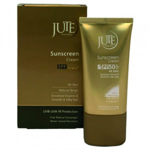 کرم ضد آفتاب رنگی بژ طبیعی SPF50 مناسب انواع پوست ژوت