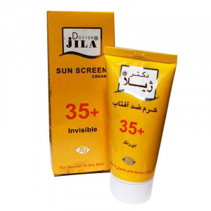 کرم ضد آفتاب بی رنگ SPF35 پوست معمولی تا خشک دکتر ژیلا 50 میلی لیتر