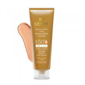 کرم ضد آفتاب رنگ بژ طبیعی انواع پوست SPF50 سینره ۵۰ میلی لیتر