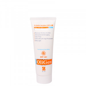 کرم ضد آفتاب اُلی ژن مناسب پوست های نرمال و خشک با +SPF30 حجم 50 میل