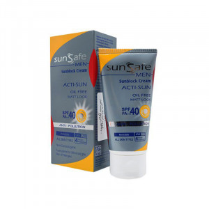 کرم ضد آفتاب آقایان SPF40 سان سیف 50 گرم