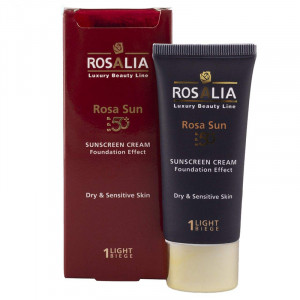 کرم ضد آفتاب رزا سان spf 50 بژ روشن1 پوست خشک و حساس رزالیا 40 میلی لیتر