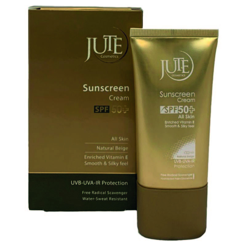 کرم ضد آفتاب رنگی بژ طبیعی SPF50 مناسب انواع پوست ژوت