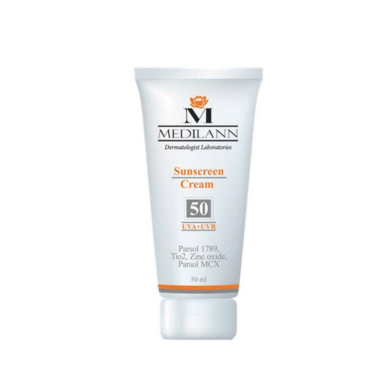 کرم ضد آفتاب رنگی پوست های معمولی و خشک SPF50 مدیلن ۵۰ میلی لیتر