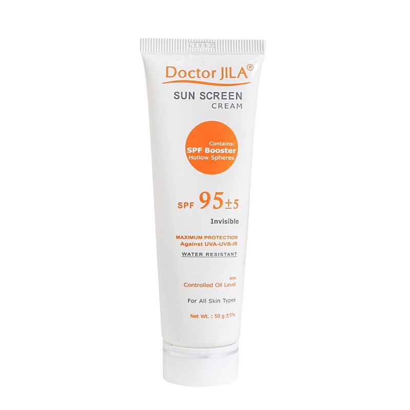 کرم ضدآفتاب بی رنگ SPF 95 دکتر ژیلا