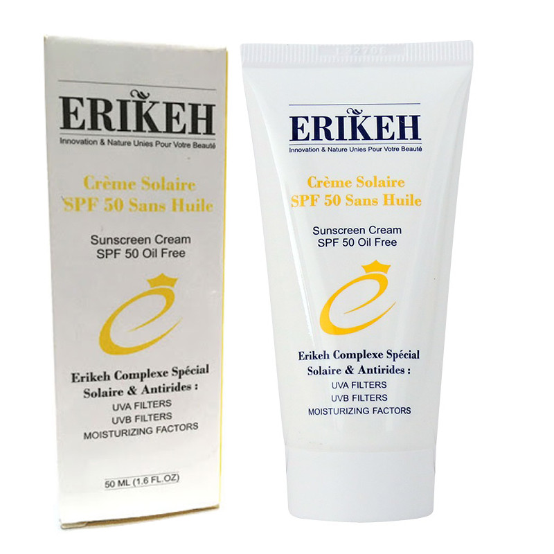 کرم ضد آفتاب بی رنگ  فاقد چربیSPF50 اریکه 50 میلی لیتر