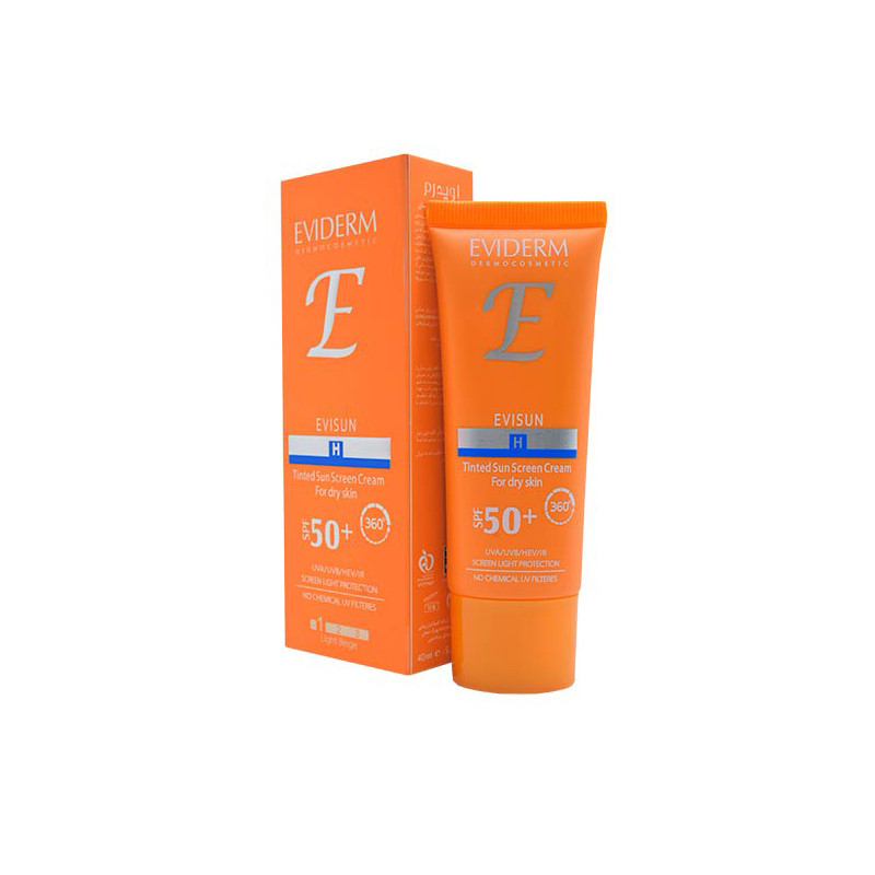 کرم ضد آفتاب رنگی مناسب پوست خشک SPF50 اویدرم 40 میلی لیتر
