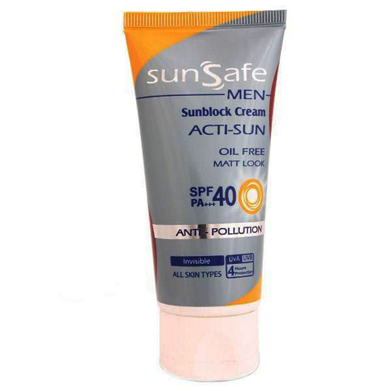 کرم ضد آفتاب آقایان SPF40 سان سیف 50 گرم