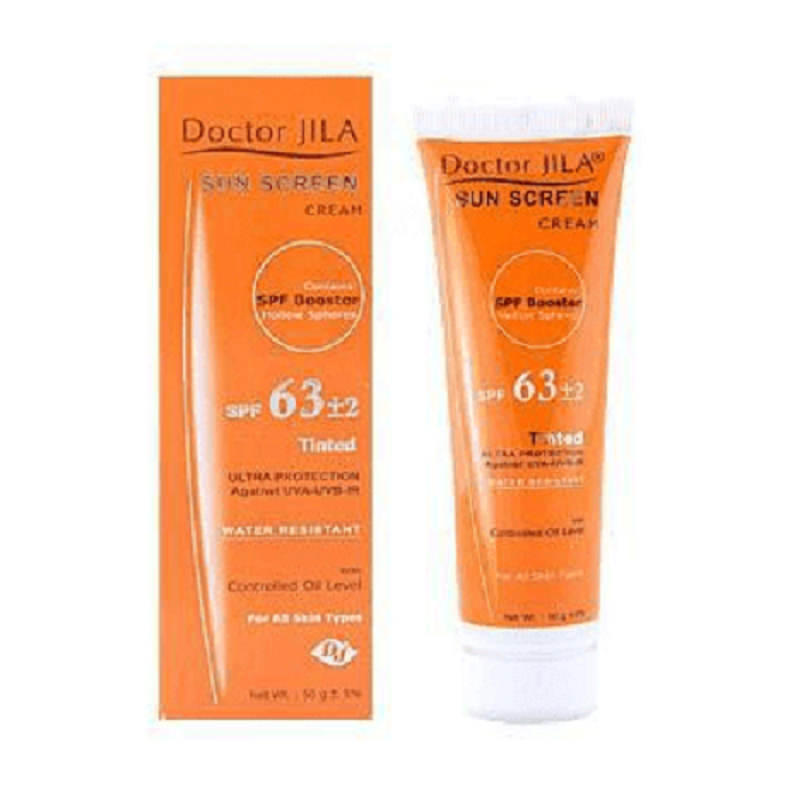 کرم ضدآفتاب رنگی دکتر ژیلا Spf63 حجم 50 میلی لیتر