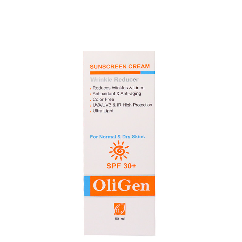 کرم ضد آفتاب اُلی ژن مناسب پوست های نرمال و خشک با +SPF30 حجم 50 میل