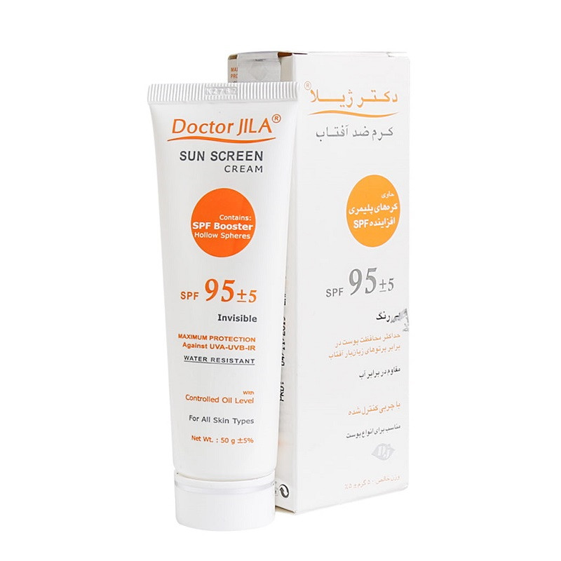 کرم ضدآفتاب بی رنگ SPF 95 دکتر ژیلا