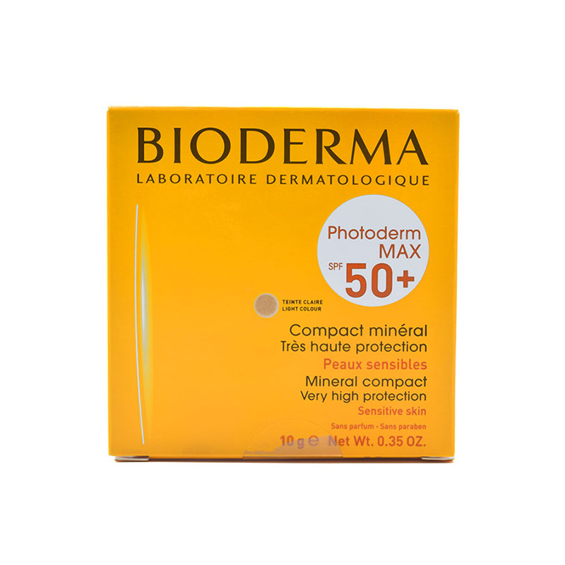 کرم پودر ضد آفتاب رنگ روشن فتودرم مکس کامپکت ⁺SPF50 بایودرما ۱۰ گرم