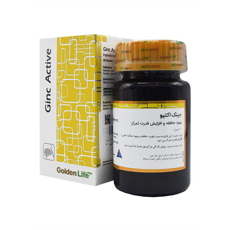 کپسول جینک اکتیو گلدن لایف 30 عددی