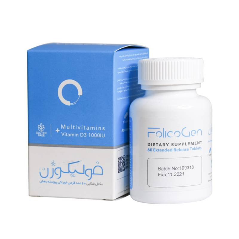 قرص فولیکوژن نانو حیات دارو 60 عددی